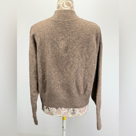 & OTHER STORIES Taupe mock neck Wool blend sweater size S - Picture 4 of 16